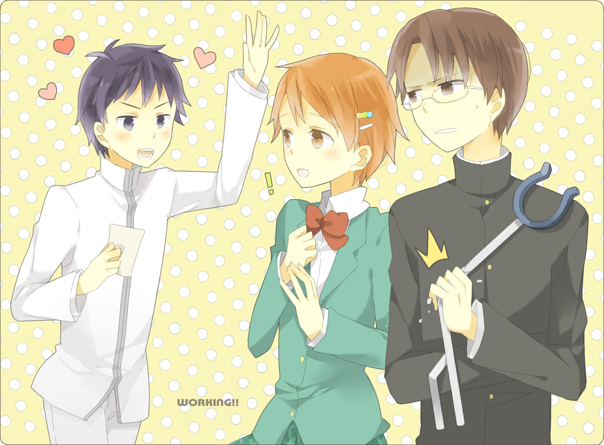 inami_mahiru, takanashi_souta, the_sum, working!!, yamada_kirio