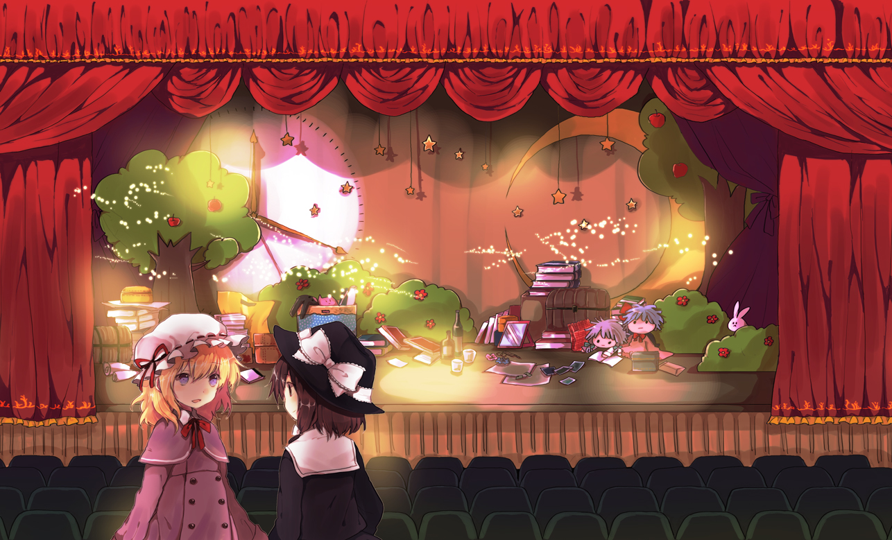 dress, hat, izayoi_sakuya, maribel_han, miya_(tsumazukanai), remilia_scarlet, touhou, usami_renko