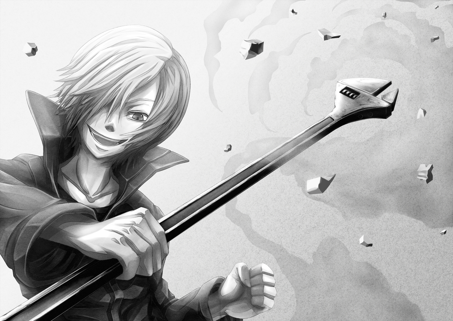 all_male, baccano!, graham_spector, male, minusion, monochrome, short_hair