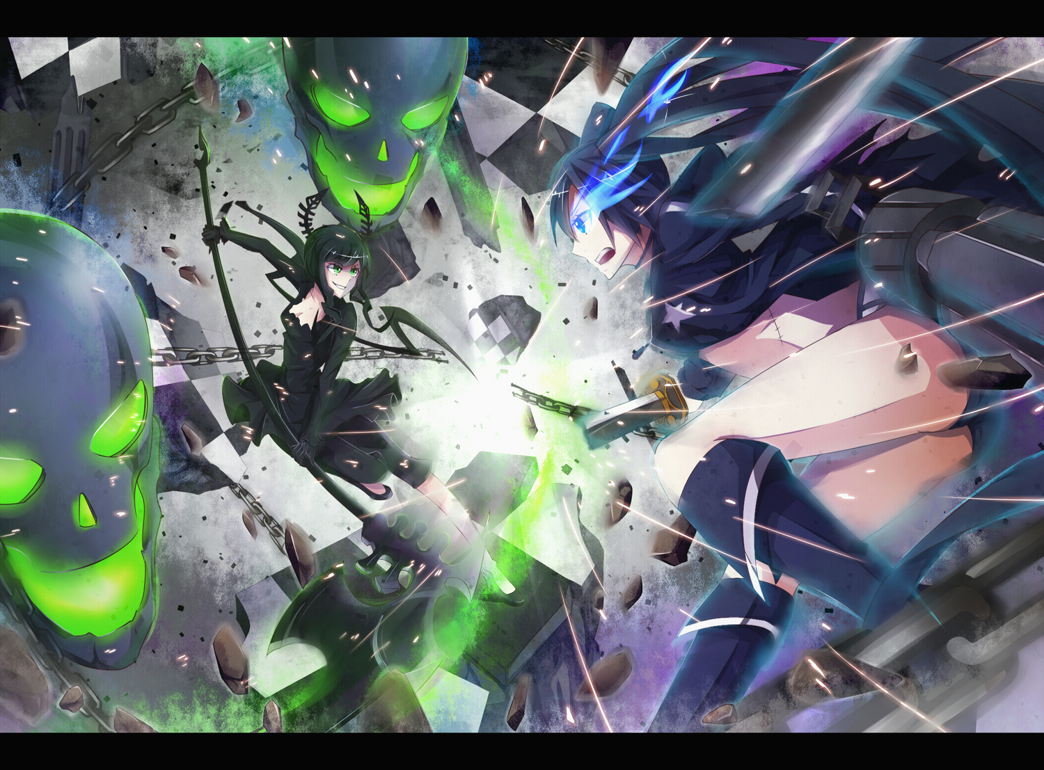black_rock_shooter, kuroi_mato, paparins, takanashi_yomi