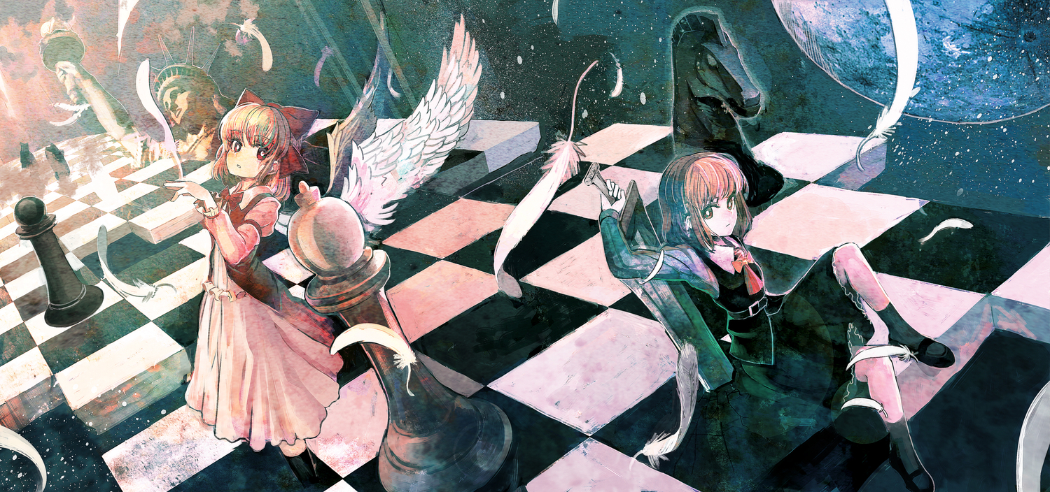 bow, dress, gengetsu, moon, organ_derwald, rumia, tagme, touhou