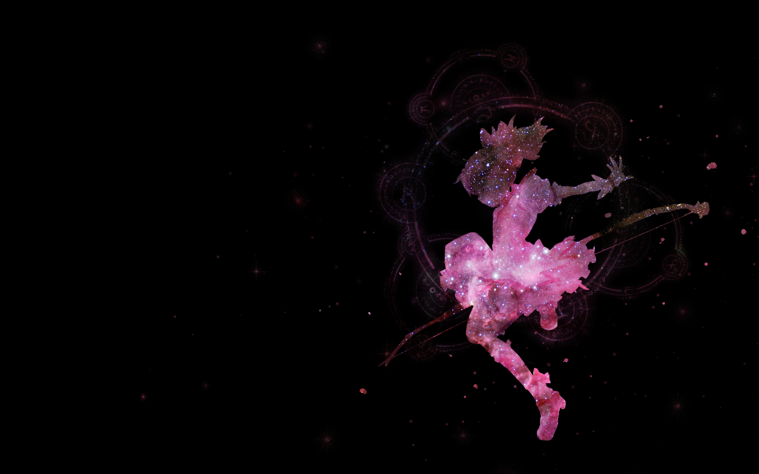 bow, kaname_madoka, mahou_shoujo_madoka_magica, stars, third-party_edit, ume_(plumblossom)