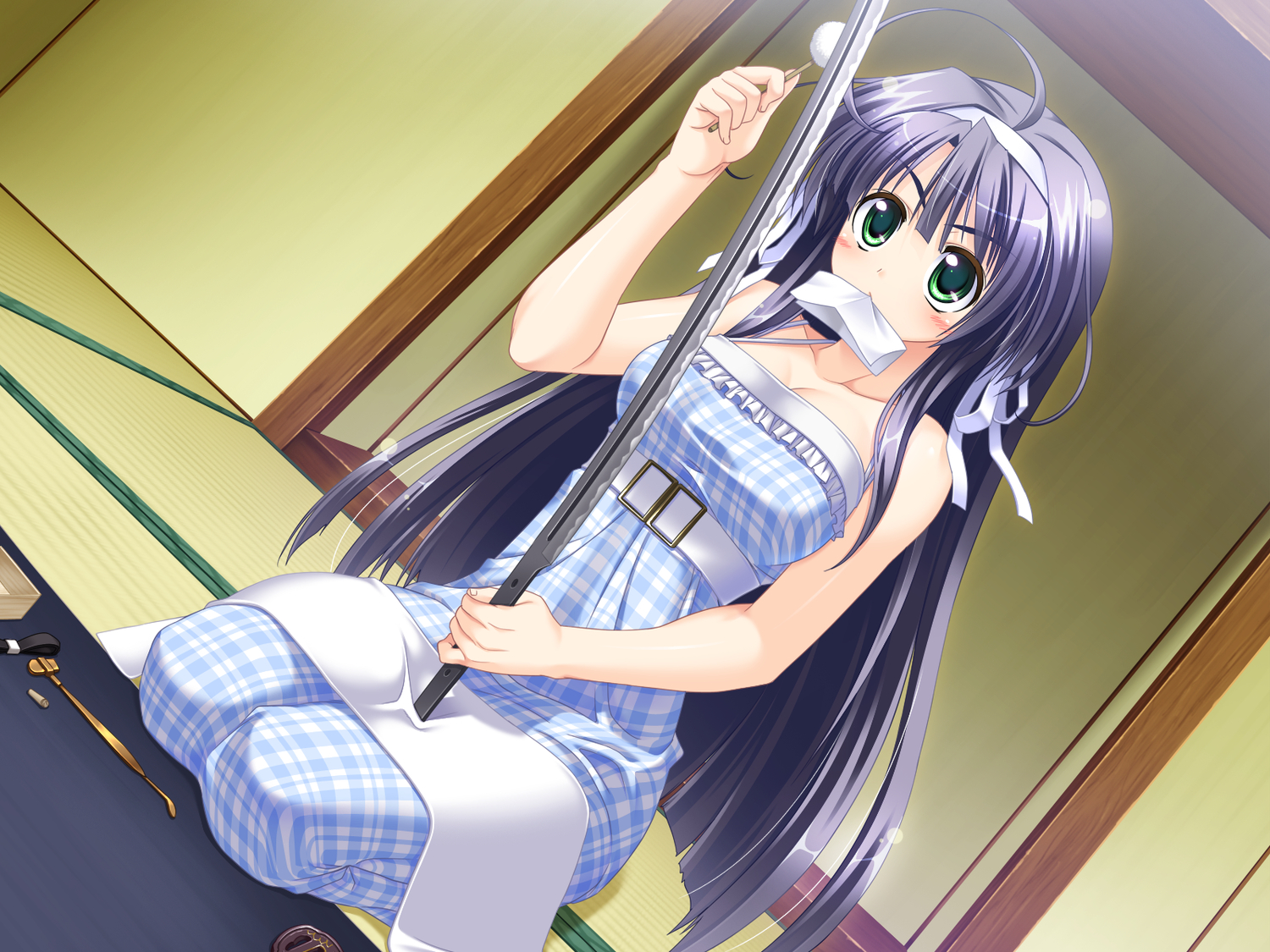 game_cg, katana, kazaori_yukina, koisuru_koto_to_mitsuketari, maki_yahiro, sword, weapon