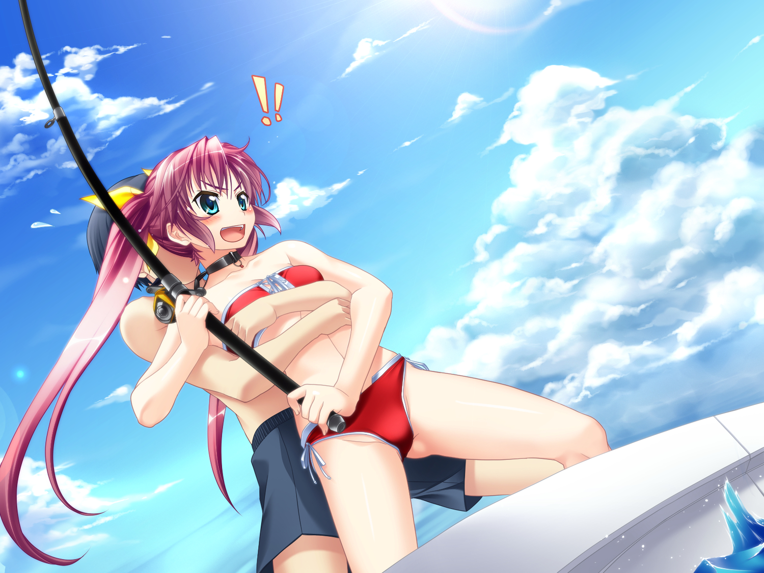 bikini, game_cg, koisuru_koto_to_mitsuketari, maki_yahiro, swimsuit, tsukinaga_tore