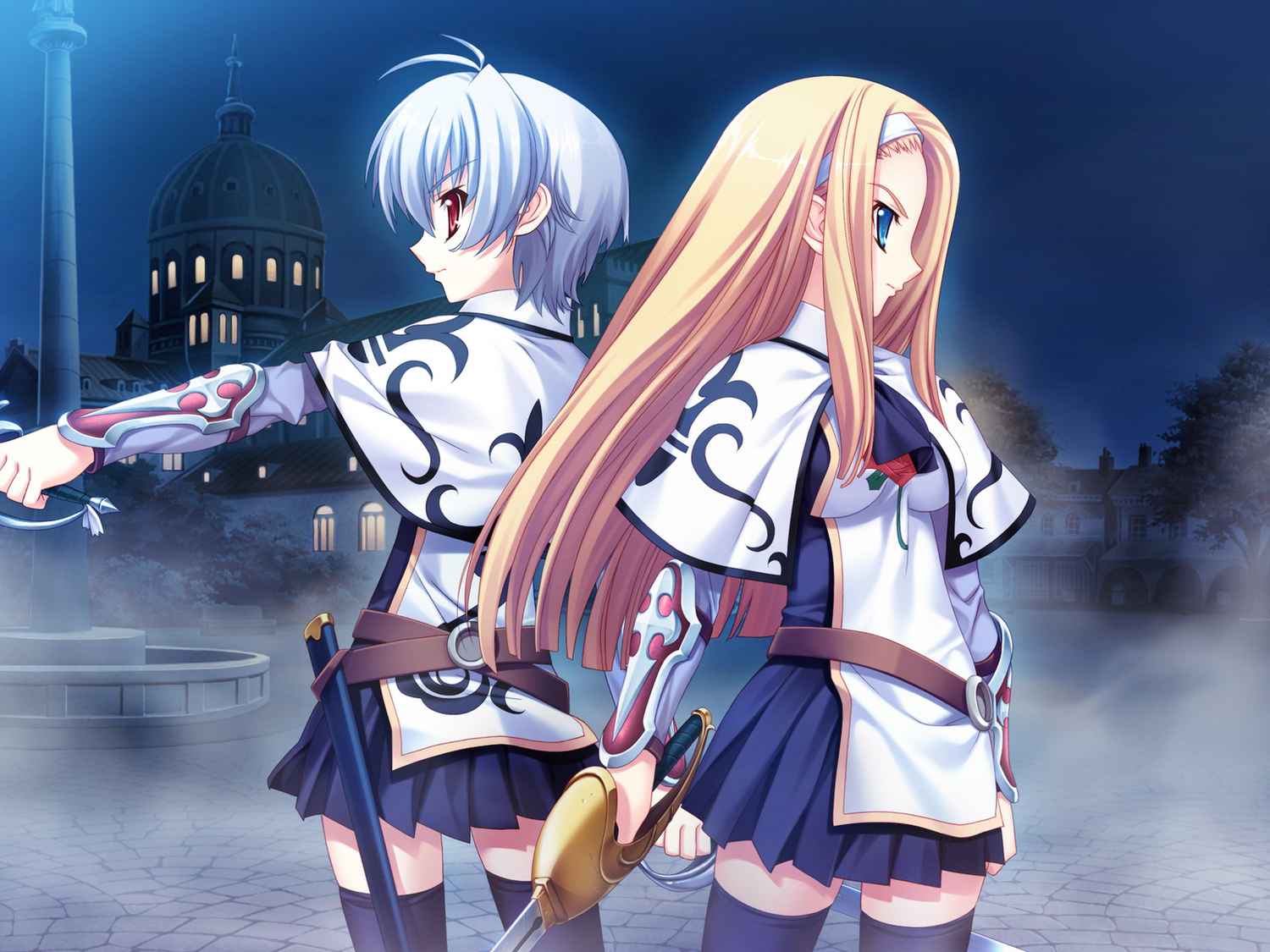 blonde_hair, blue_eyes, boku_no_te_no_naka_no_rakuen, caramel_box, ellinor_besch, game_cg, headband, kurosaki
