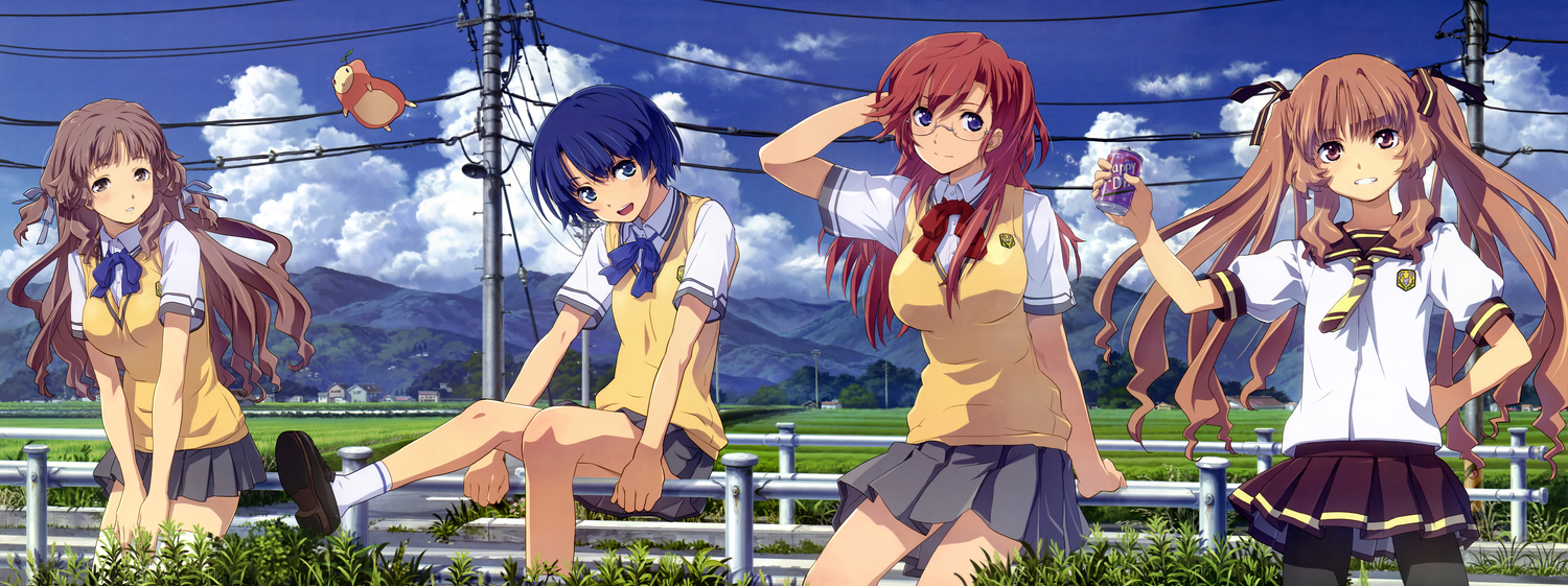 ano_natsu_de_matteru, kitahara_mio, rinon_(ano_natsu_de_matteru), school_uniform, takatsuki_ichika, tanigawa_kanna, uon_taraku, yamano_remon