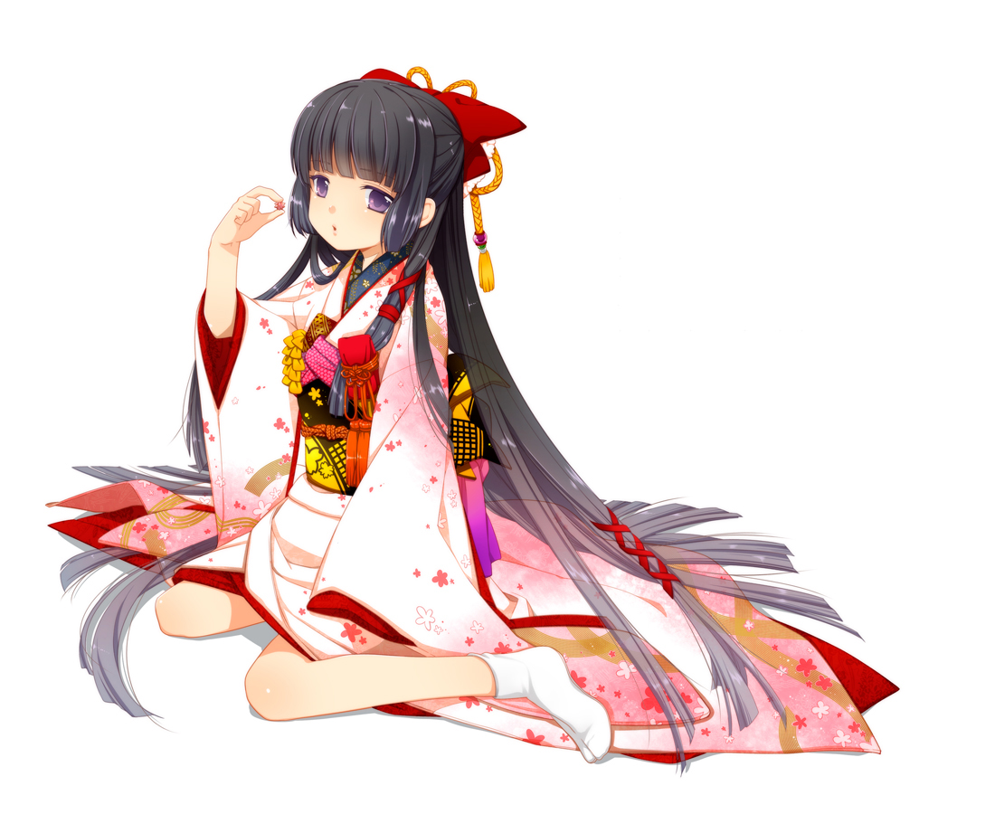 black_hair, candy, japanese_clothes, kimono, kirino_kasumu, loli, long_hair, original
