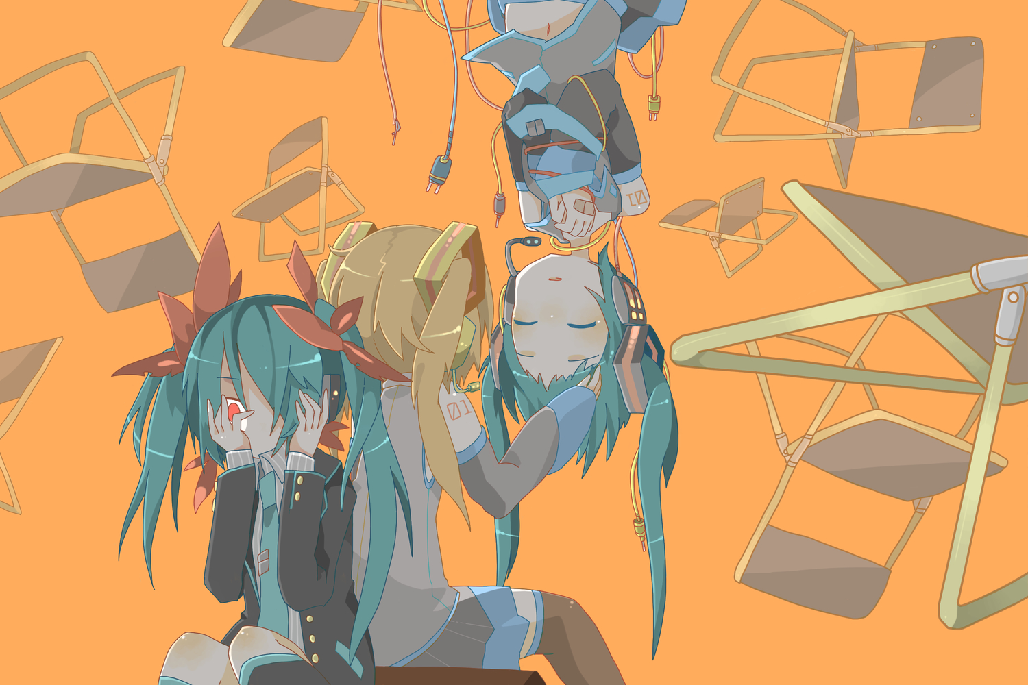 hatsune_miku, long_hair, red_eyes, shinkai_summit_(vocaloid), twintails, vocaloid