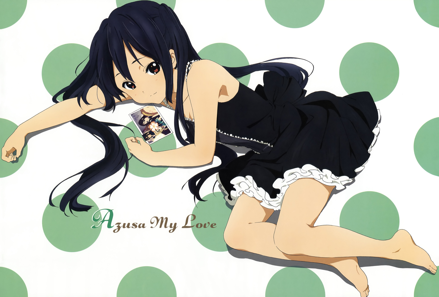 black_hair, dress, horiguchi_yukiko, k-on!, nakano_azusa, scan, twintails