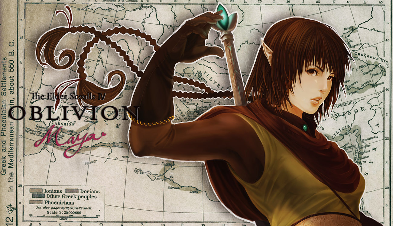 brown_hair, fujiki_yuu, gloves, long_hair, pointed_ears, short_hair, the_elder_scrolls