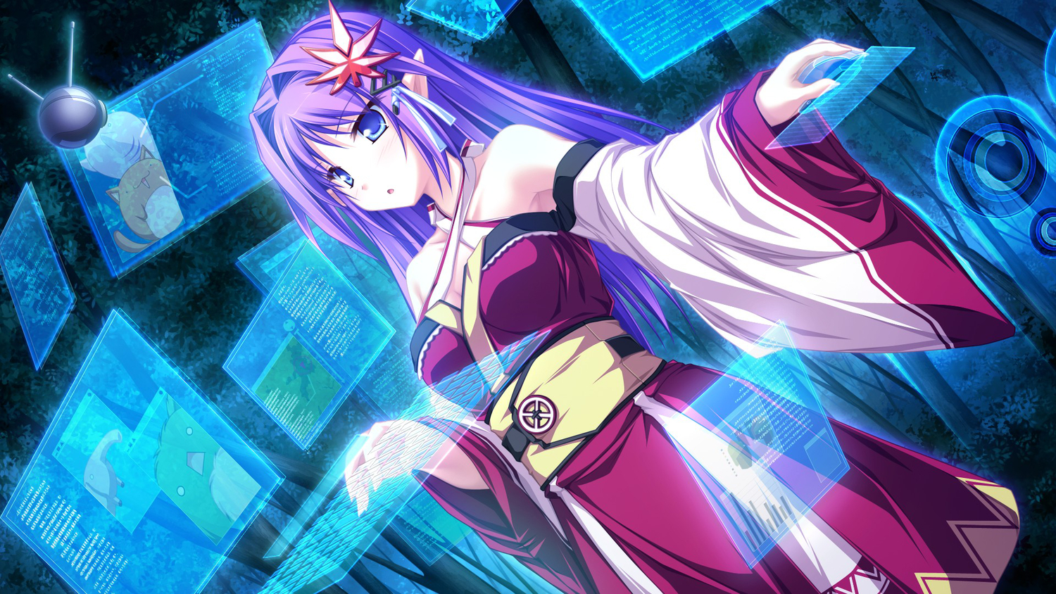 game_cg, kureha_(maikaze_no_melt), maikaze_no_melt, pointed_ears, whirlpool