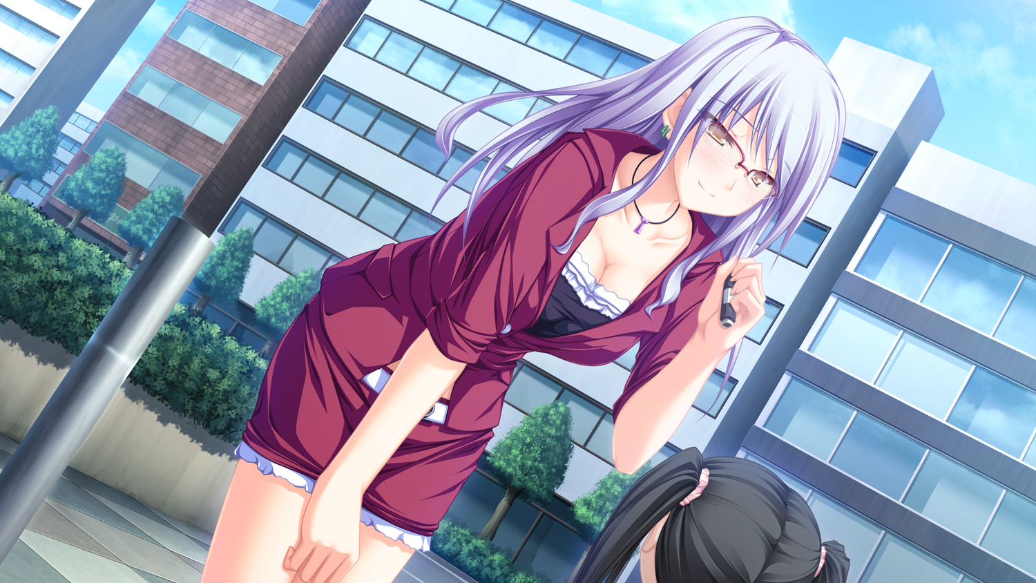 fujibayashi_reona, game_cg, glasses, maikaze_no_melt, necklace, tenmaso, whirlpool