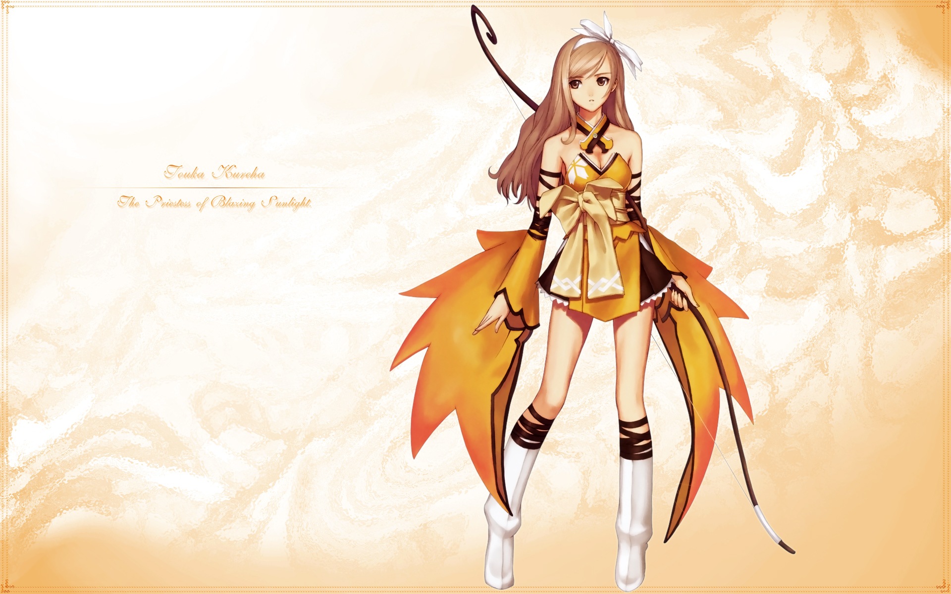 bow, brown_eyes, brown_hair, ribbons, shining_tears, shining_wind, taka_tony, touka_kureha