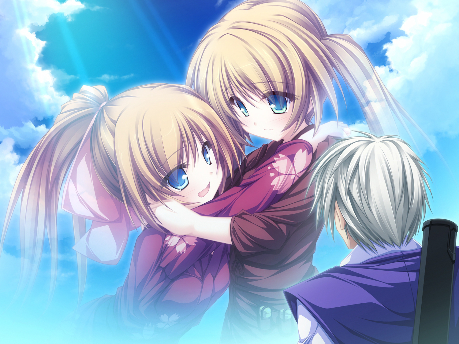 clouds, game_cg, hisagihara_ui, hisagihara_yui, sky, suzukaze_no_melt, tenmaso, whirlpool