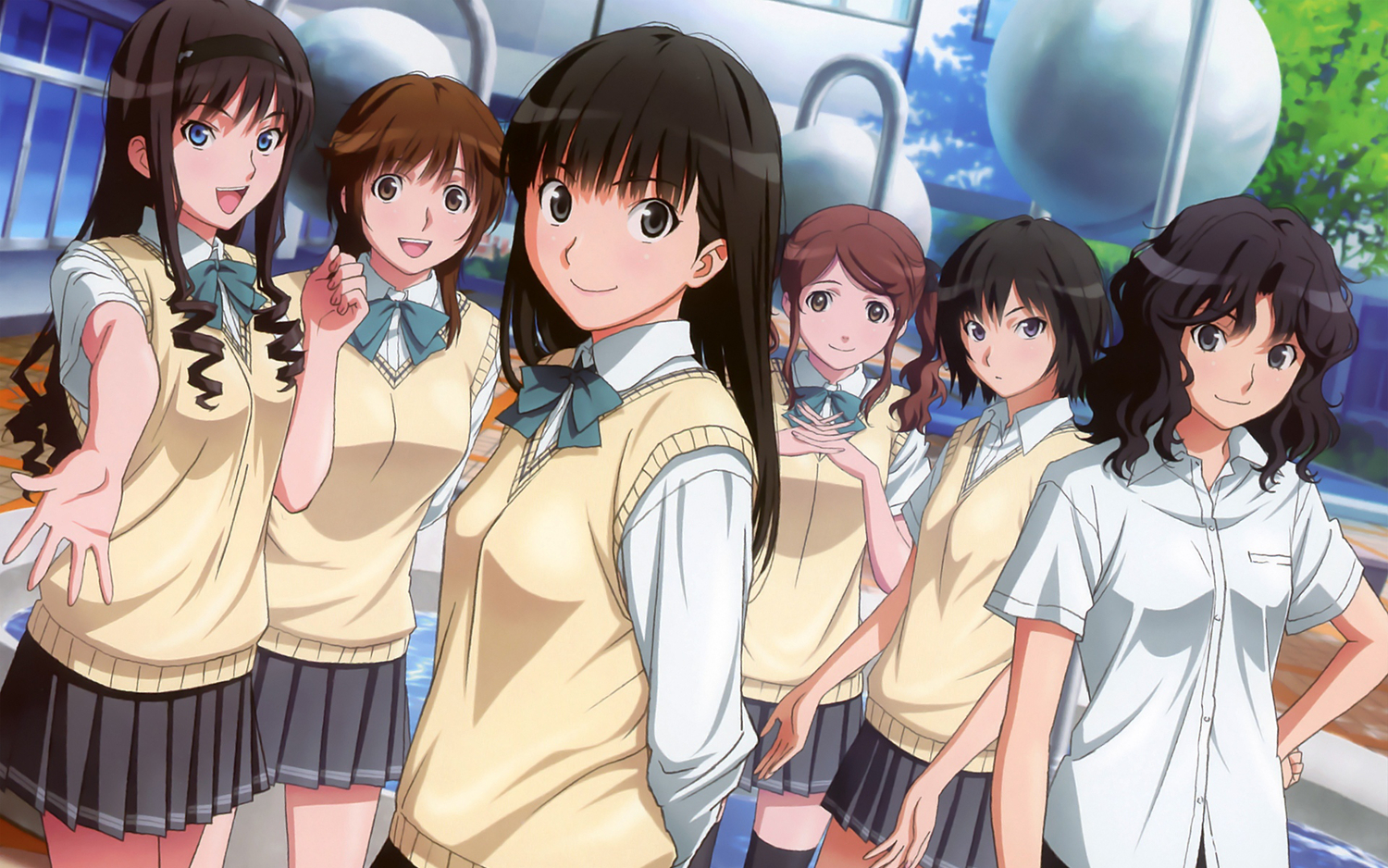 amagami, ayatsuji_tsukasa, headband, morishima_haruka, nakata_sae, nanasaki_ai, sakurai_rihoko, school_uniform