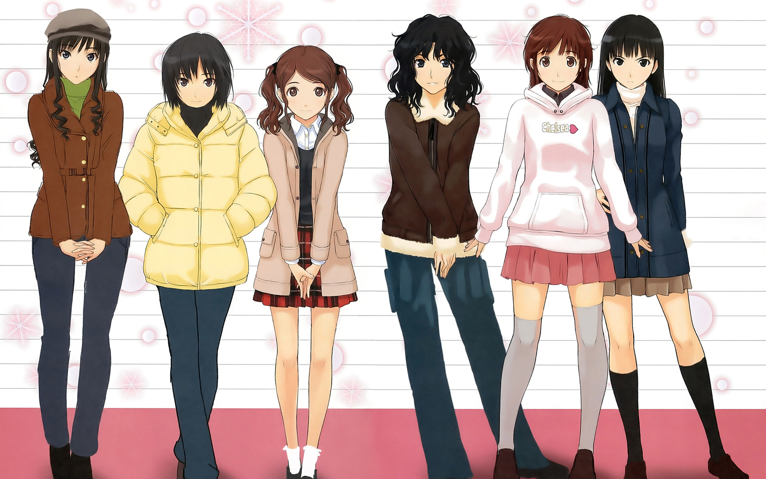 amagami, ayatsuji_tsukasa, group, hat, kneehighs, morishima_haruka, nakata_sae, nanasaki_ai