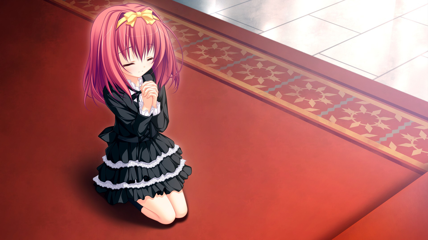 game_cg, hayami_mai, jpeg_artifacts, lunaris_filia, short_hair, whirlpool