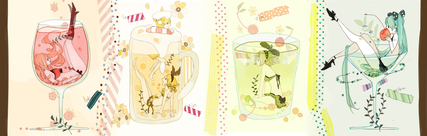 anbivarens, bikini, cherry, drink, flowers, food, fruit, gumi