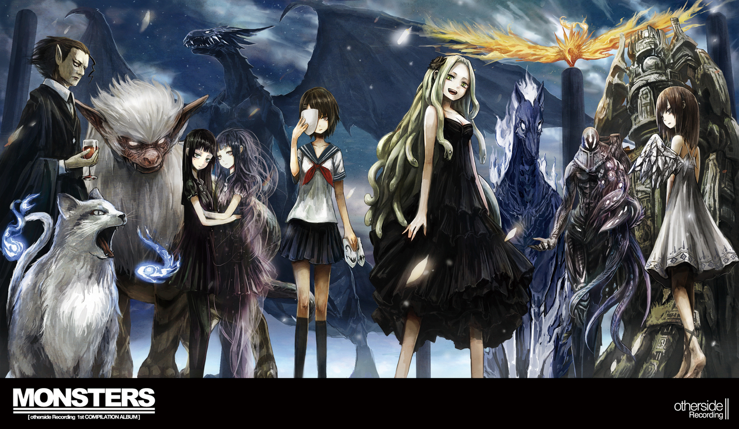 animal, dragon, dress, tagme, toi_(number8), wings