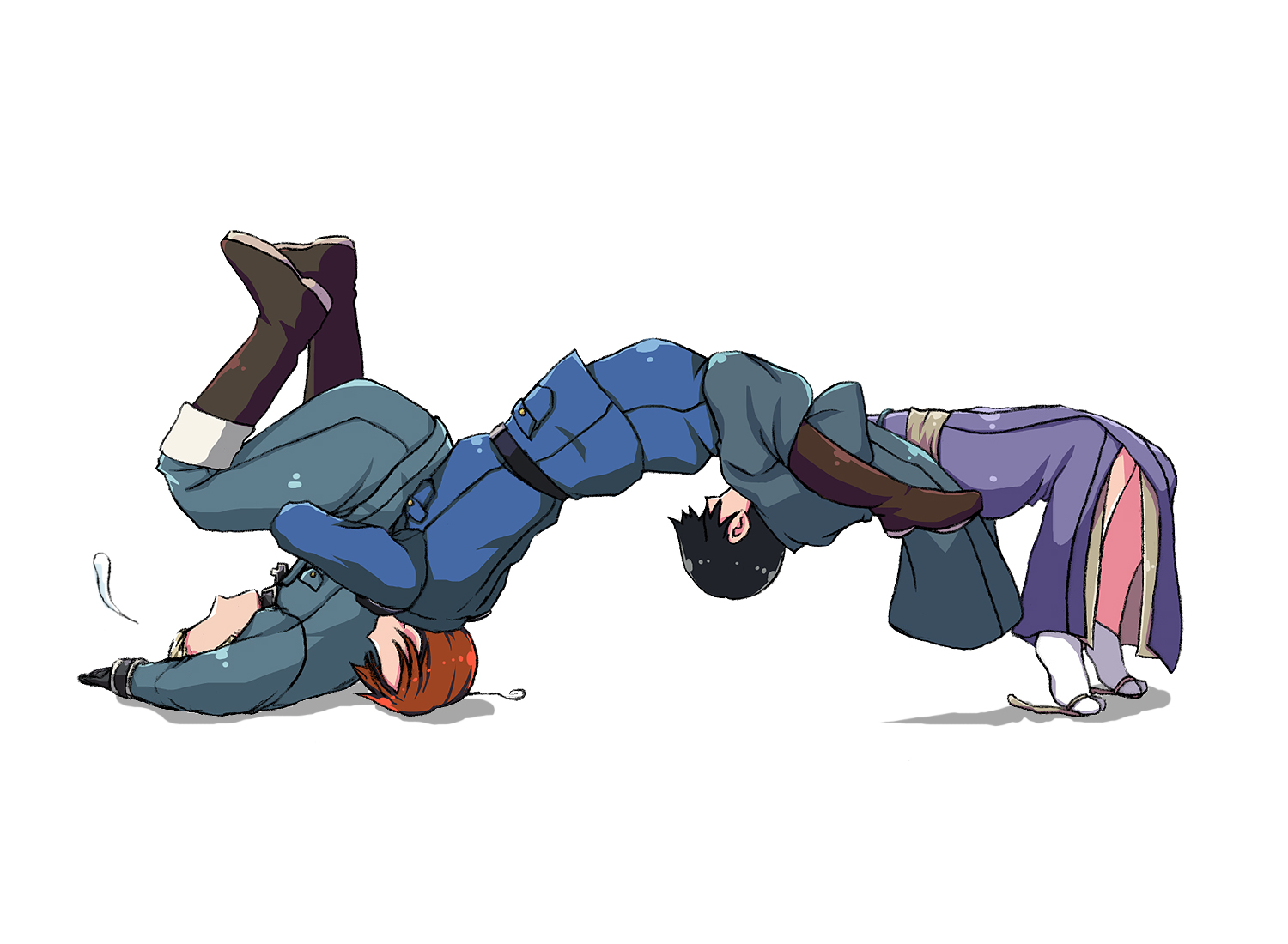 all_male, anthropomorphism, axis_powers_hetalia, germany_(hetalia), gloves, japan_(hetalia), male, northern_italy_(hetalia)