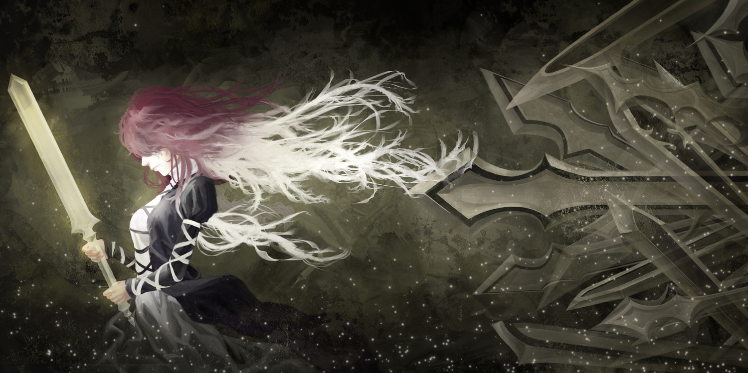akaikitsune, hijiri_byakuren, sword, touhou, weapon