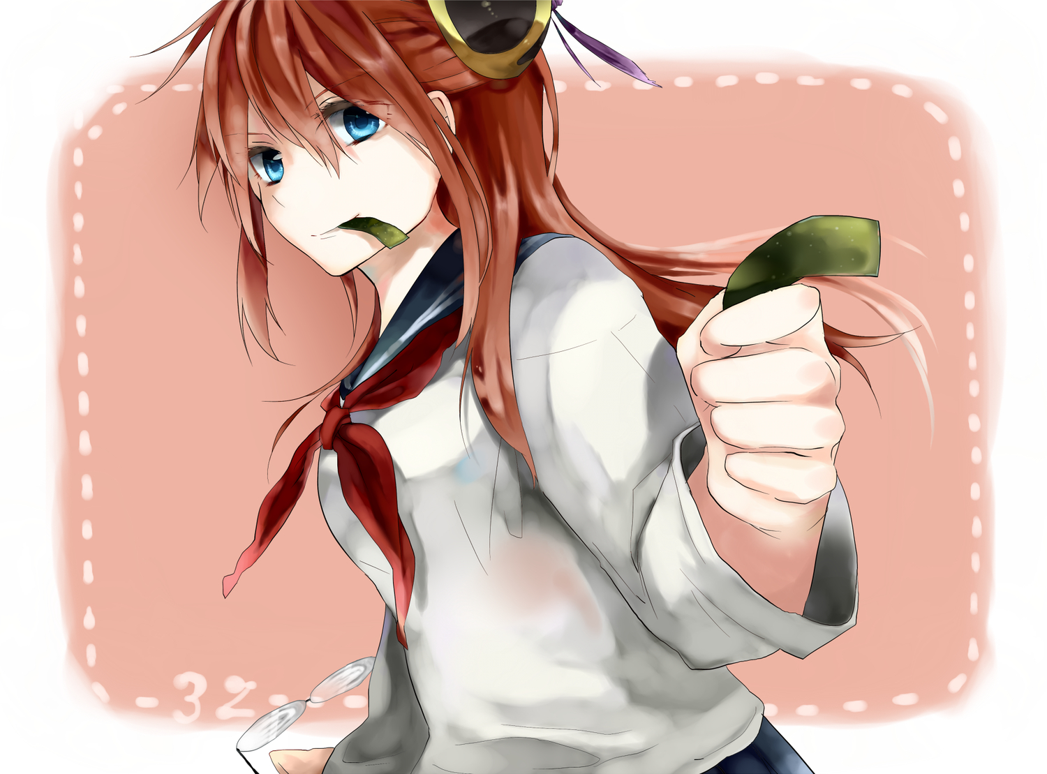 gintama, kagura_(gintama), sakusaku, school_uniform