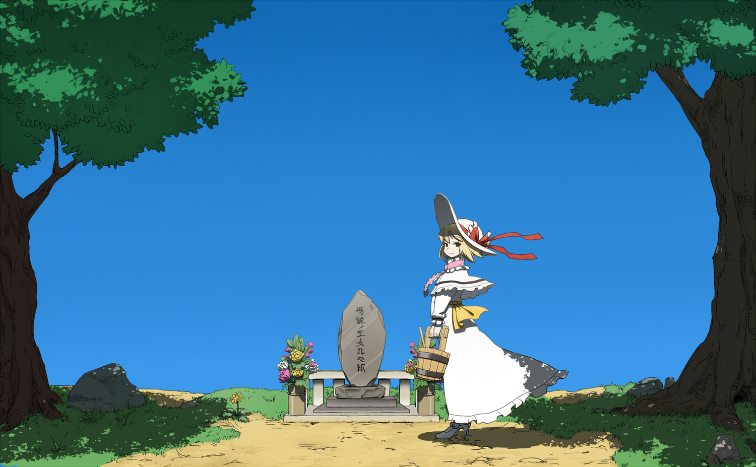 alice_margatroid, hat, sky, touhou, tree, ume_(noraneko)