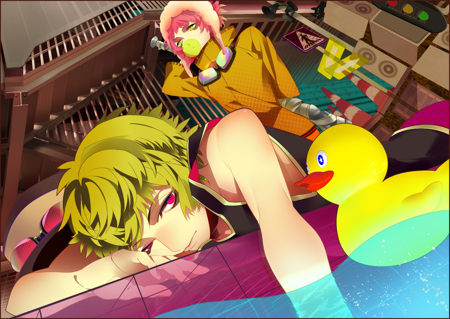 gumi, kanamura_ren, panda_hero_(vocaloid), vocaloid