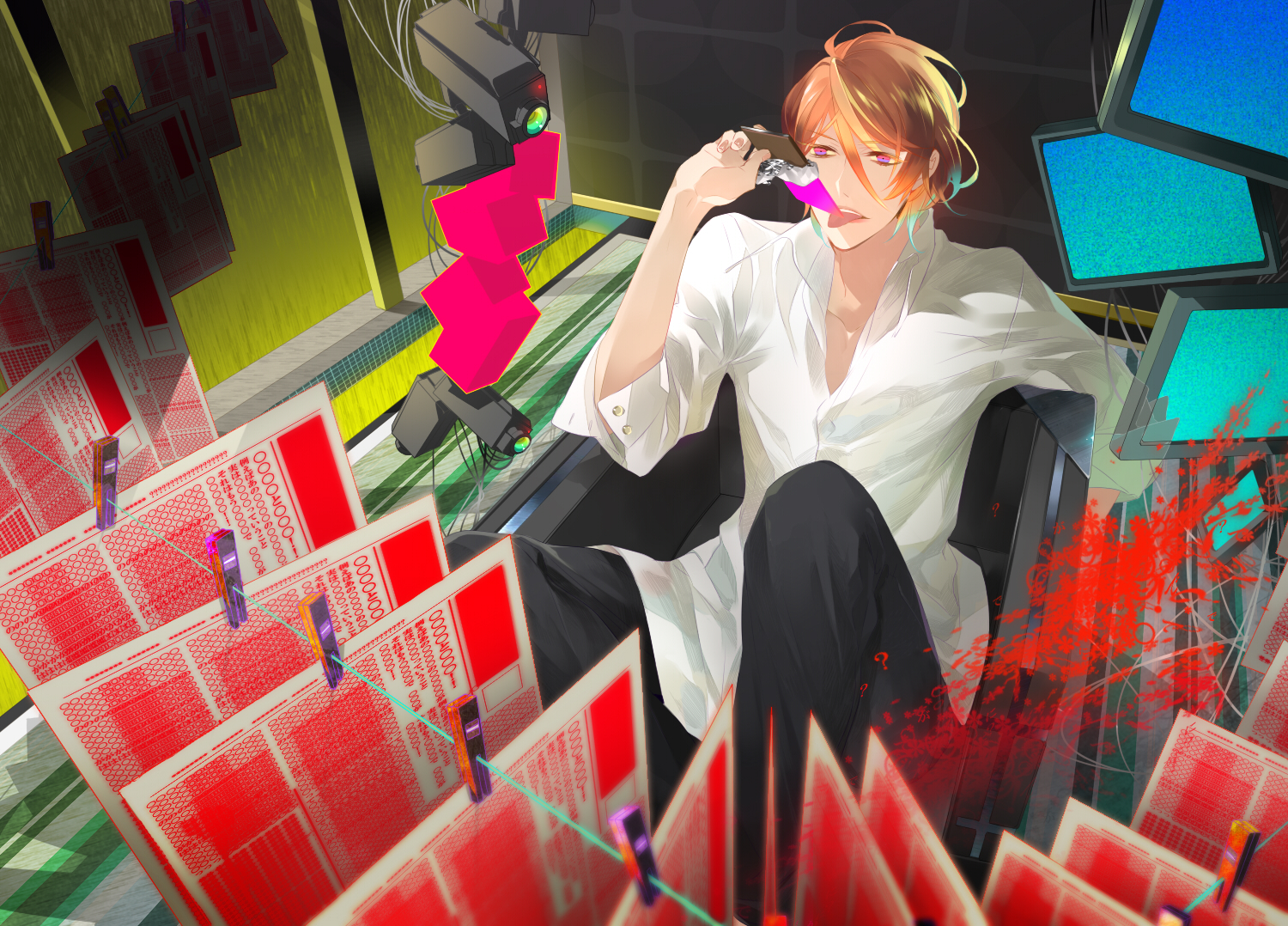 all_male, camera, candy, chocolate, kanamura_ren, male, nico_nico_singer, tagme