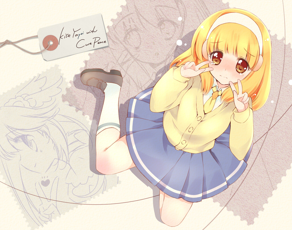 blonde_hair, kise_yayoi, precure, rei_(rei's_room), school_uniform, smile_precure!, tears