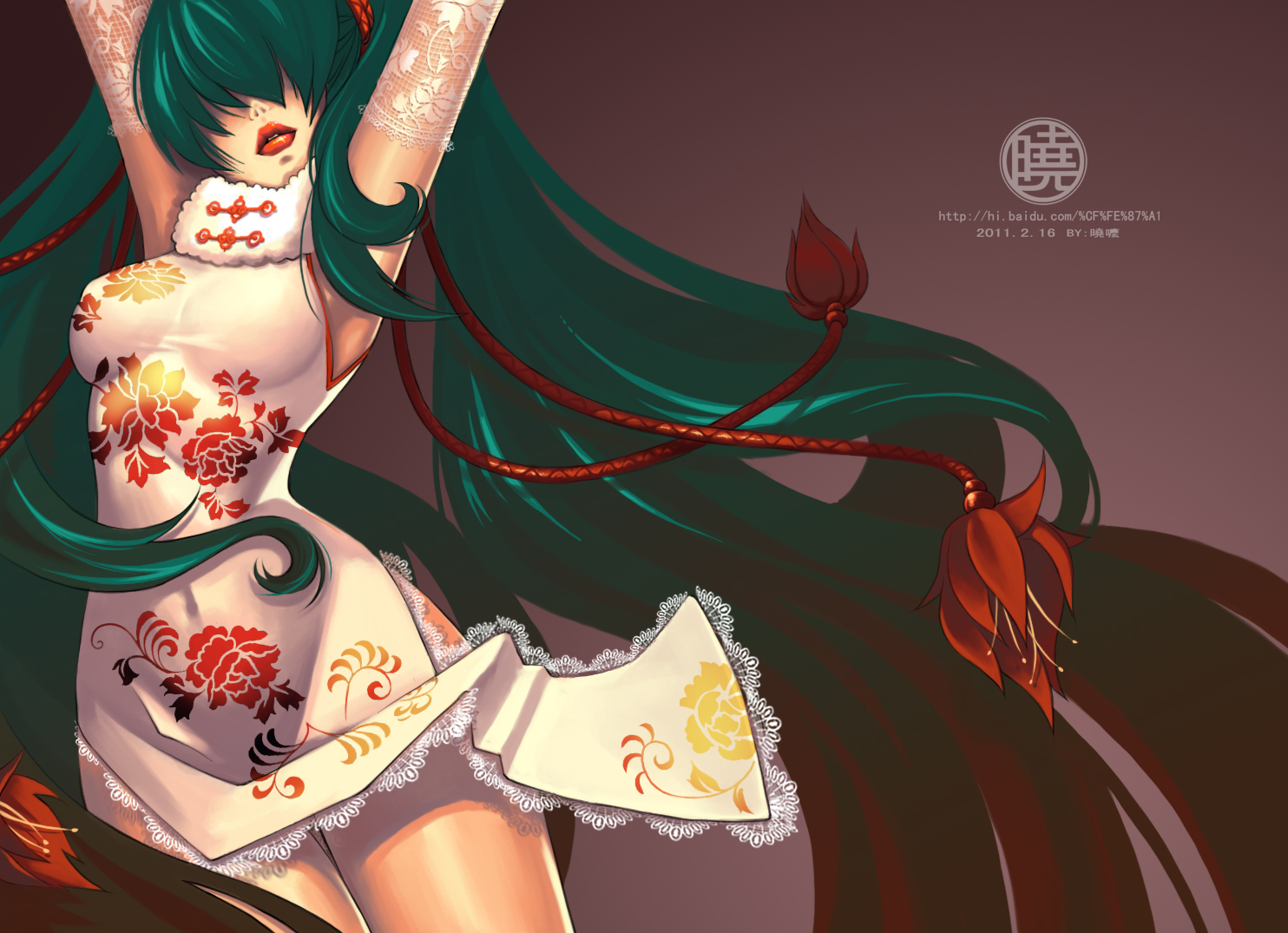 chinese_clothes, chinese_dress, dress, fiodo, hatsune_miku, vocaloid