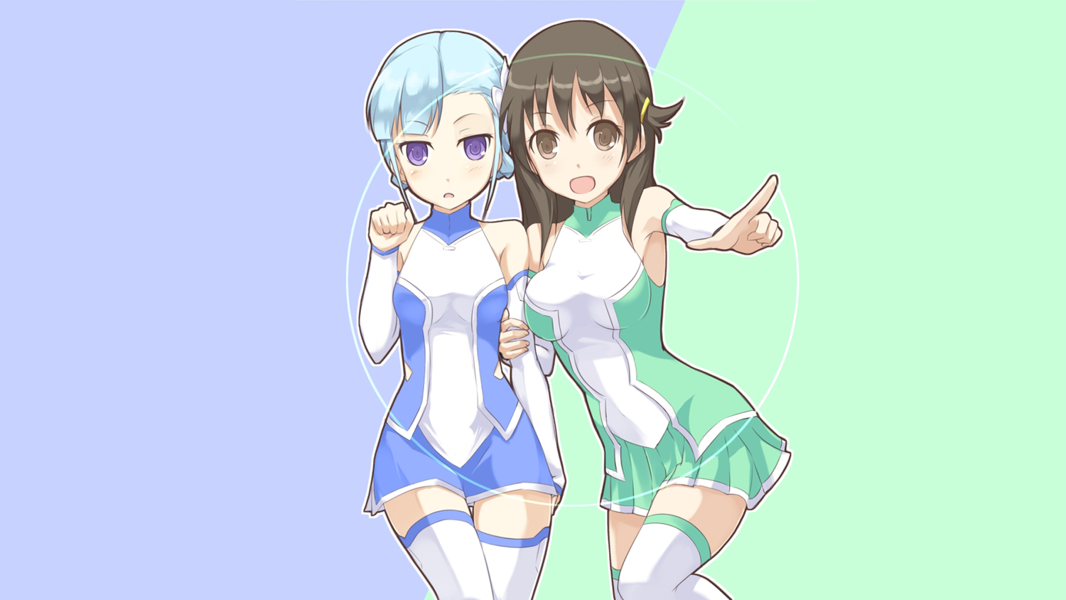 bodysuit, brown_hair, fin_e_ld_si_laffinty, kyouno_madoka, rinne_no_lagrange, skintight