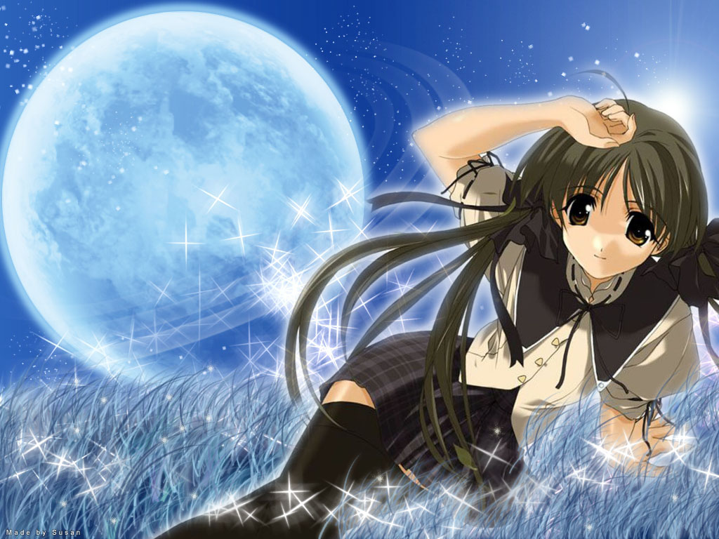 memories_off, memories_off_2nd, moon, sky