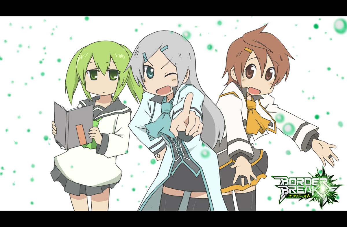border_break, netachou, nichijou, parody, skirt, thighhighs, twintails