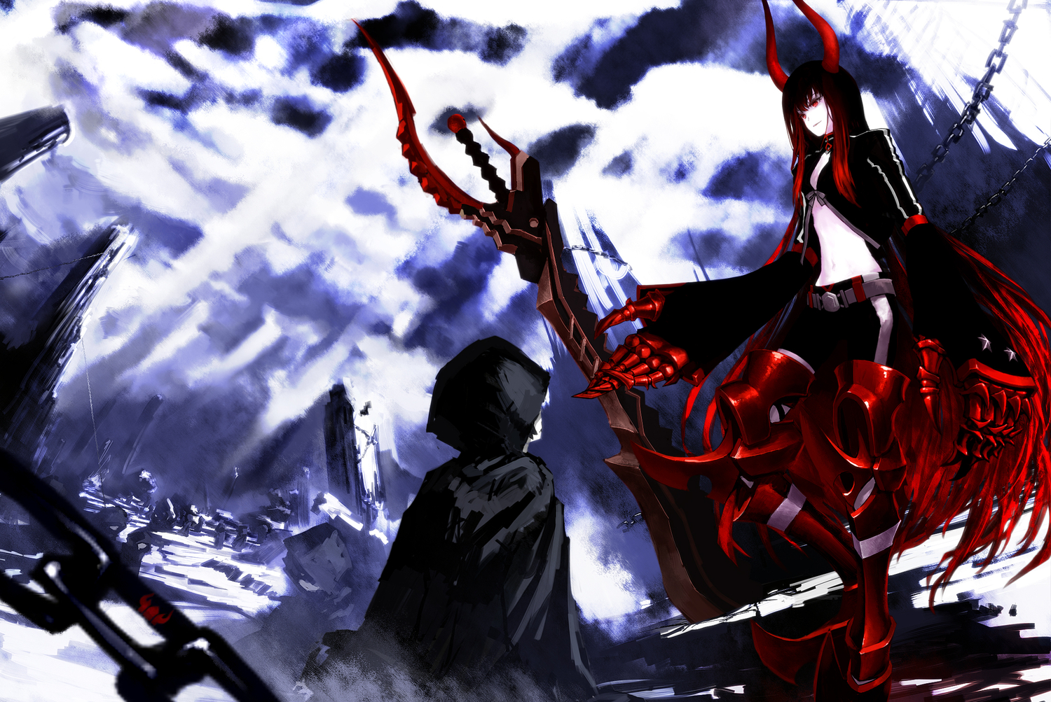 black_rock_shooter, irino_saya, lain_(artist)