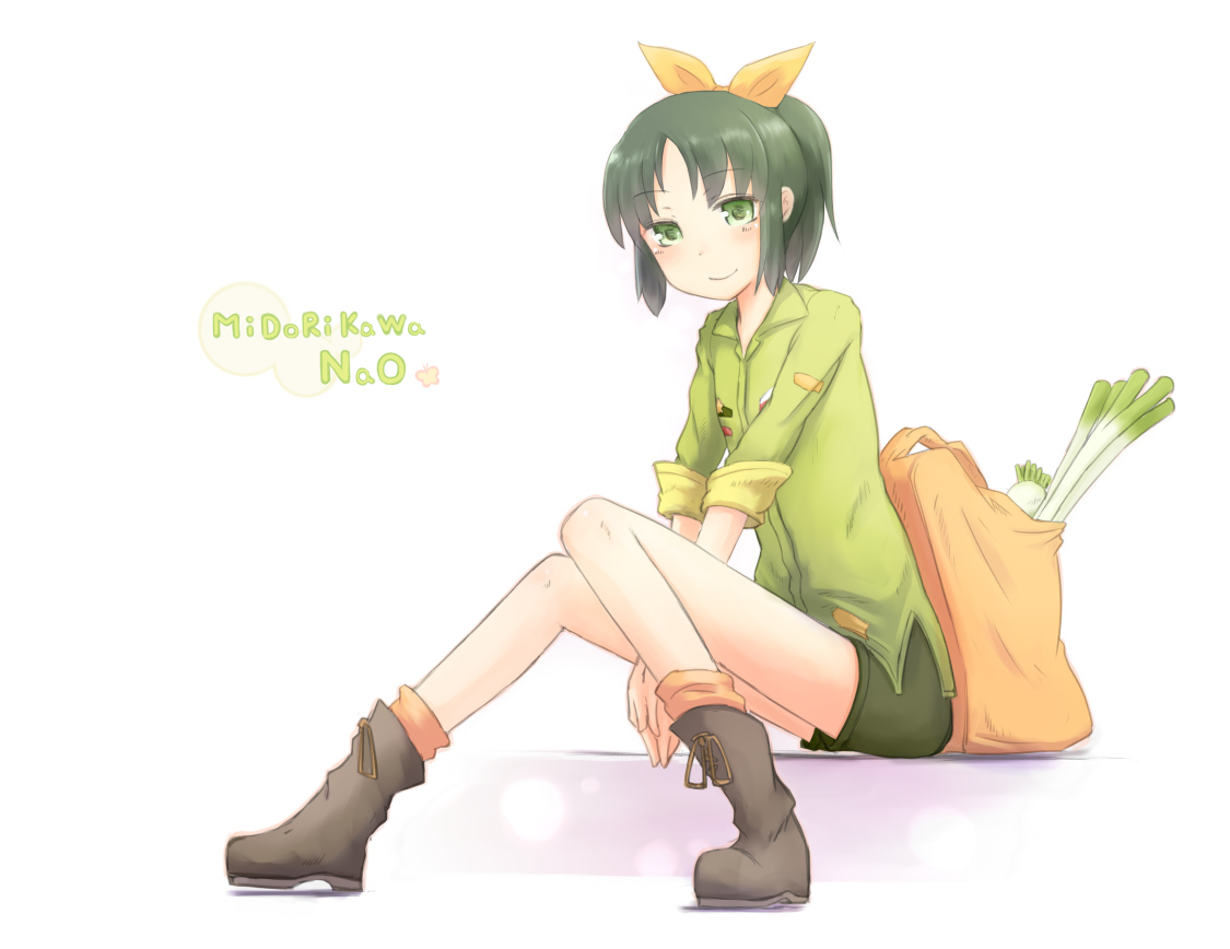 boots, green_eyes, green_hair, kokotetsu, midorikawa_nao, ponytail, precure, short_hair