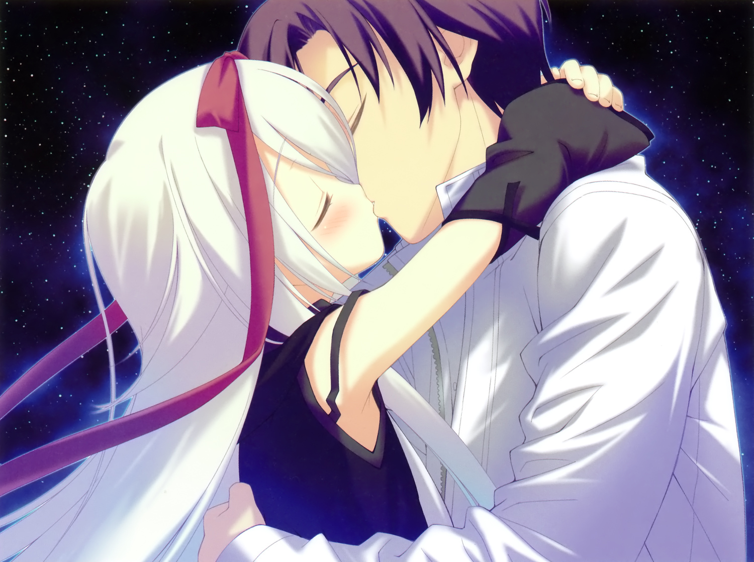 favorite, game_cg, hoshizora_no_memoria, kiss, mare_s_ephemeral, night, shida_kazuhiro, sky