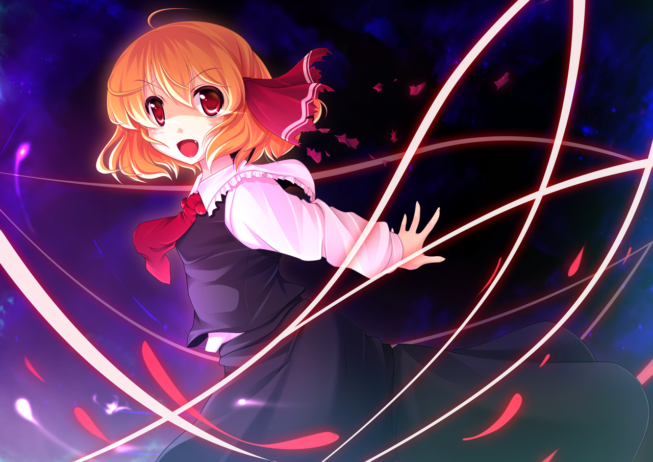 ayakawa_akito, beach, blonde_hair, red_eyes, rumia, touhou