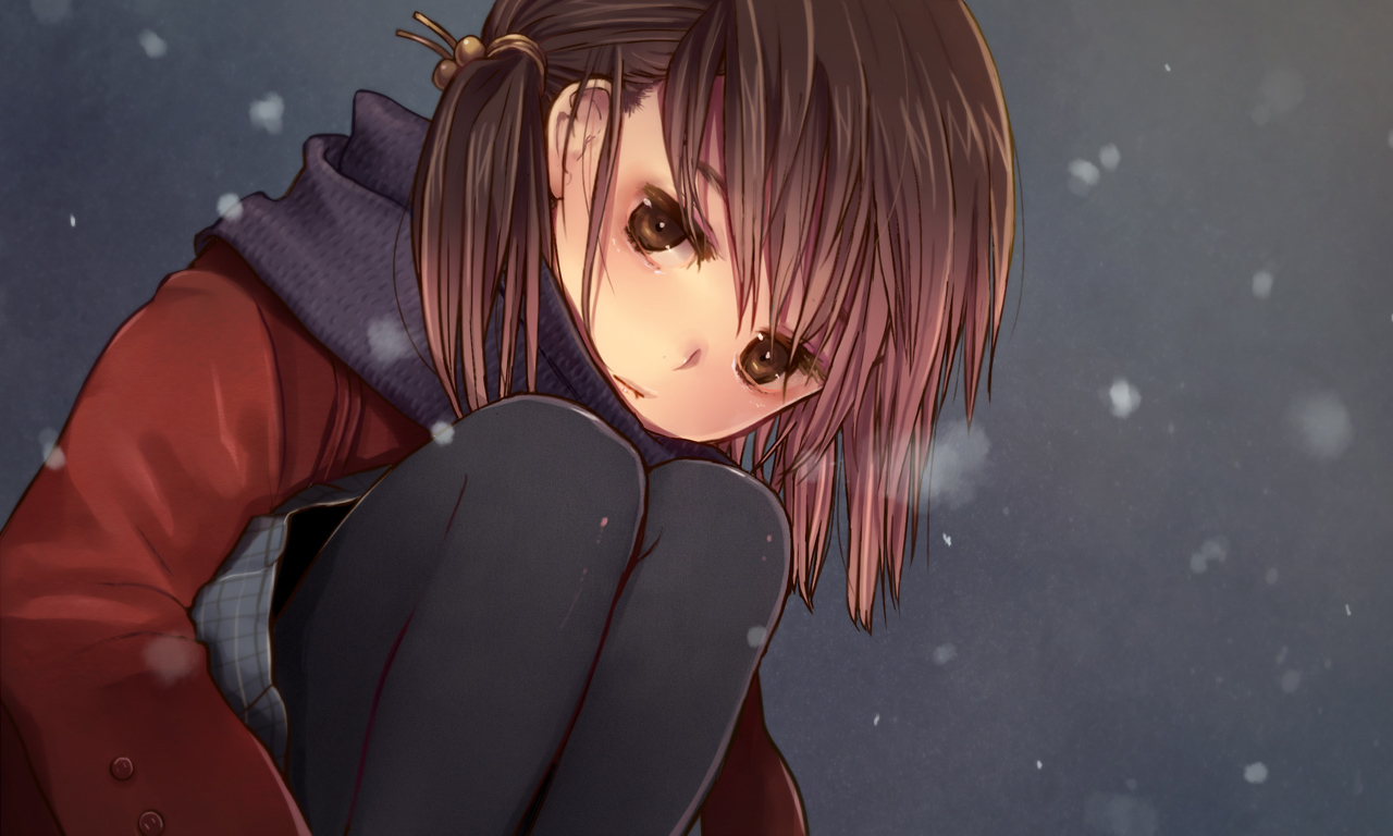 kaai_yuki, pantyhose, scarf, snow, uprightleftdownchuchuchu, vocaloid, winter