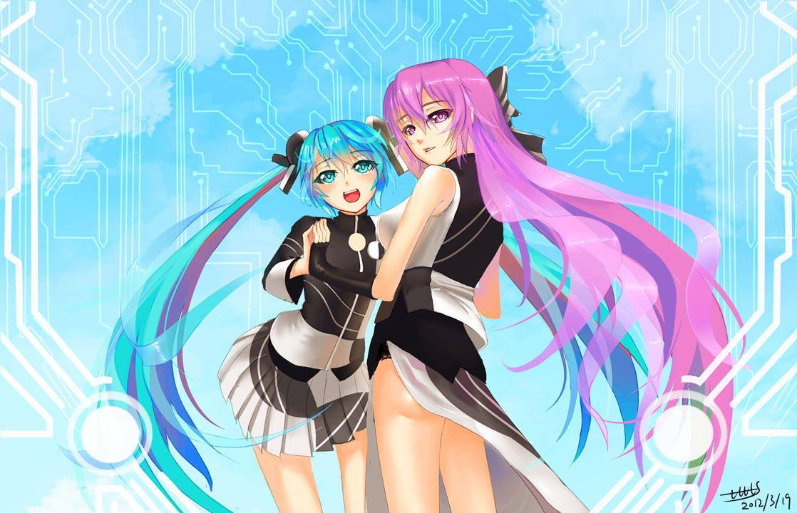 hatsune_miku, megurine_luka, project_diva, tianlluo, vocaloid