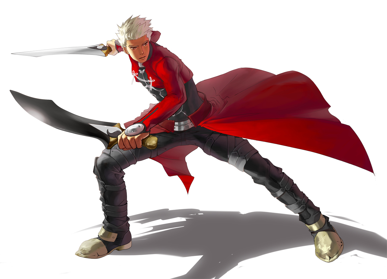 all_male, ame_(conronca), archer, boots, dark_skin, fate_(series), fate/stay_night, male