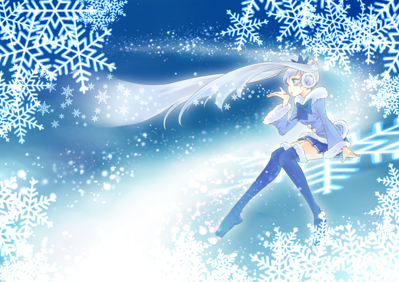 blue_eyes, blue_hair, boots, hatsune_miku, long_hair, skirt, thighhighs, t-okada