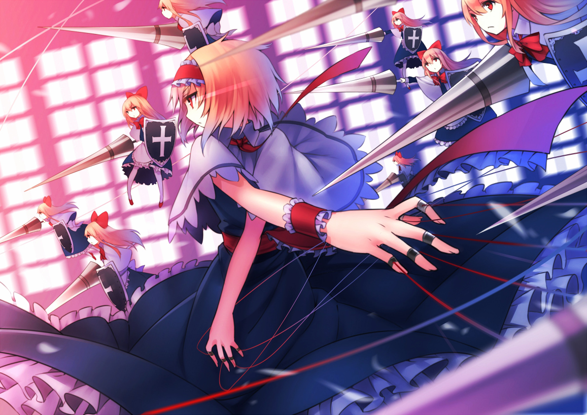 alice_margatroid, blonde_hair, bon, doll, dress, mage, red_eyes, shanghai_doll