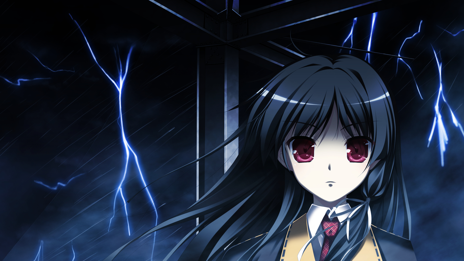 black, black_hair, close, game_cg, ichinose_yua, long_hair, makita_maki, night