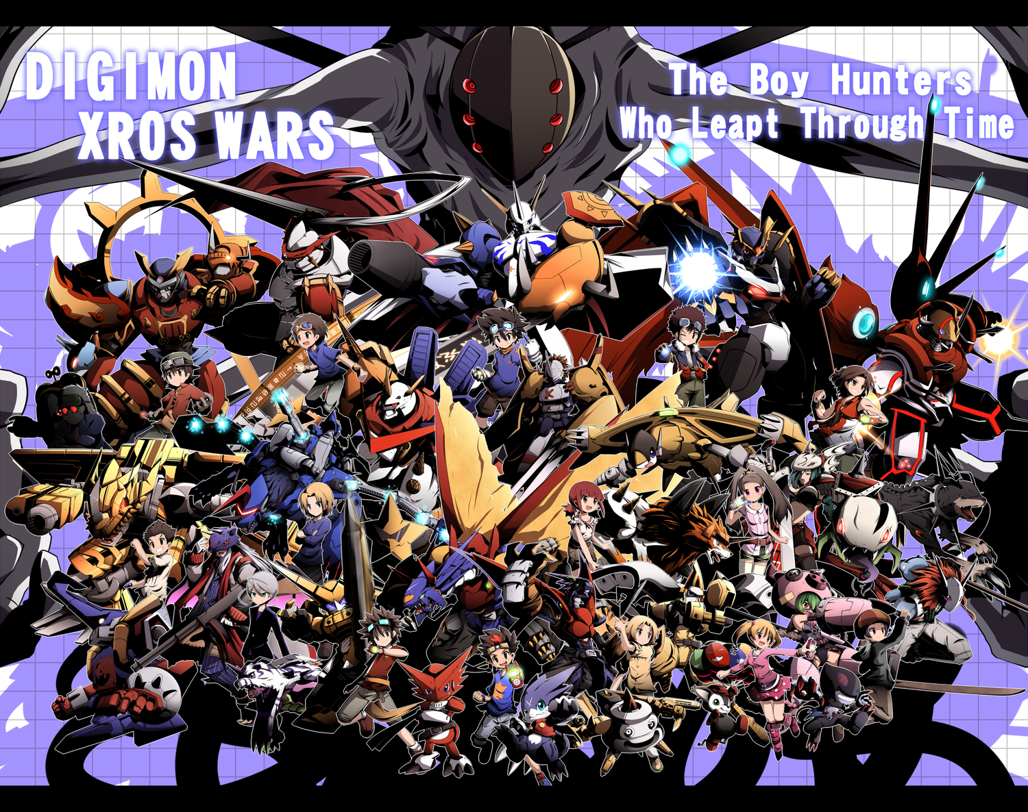 digimon, digimon_adventure, digimon_tamers, digimon_xros_wars, gun, satsuki_mei_(sakuramochi), sword, tagme_(character)