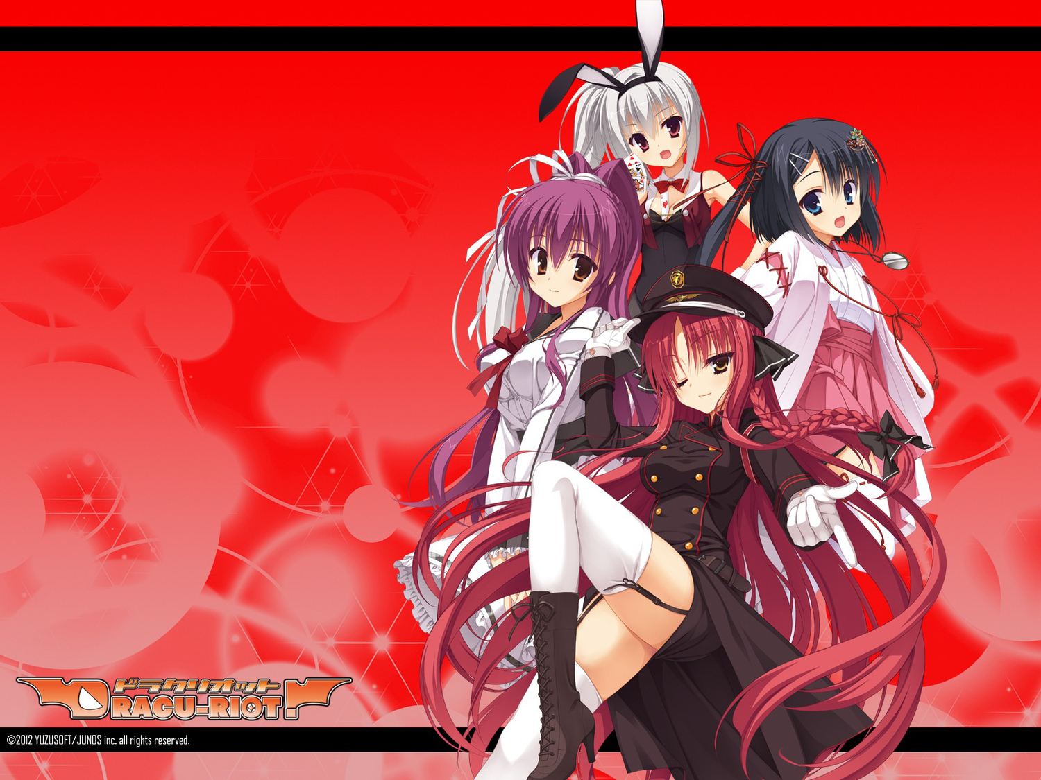 animal_ears, bunny_ears, bunnygirl, dracu-riot!, elina_olegovna_owen, hat, inamura_rio, japanese_clothes