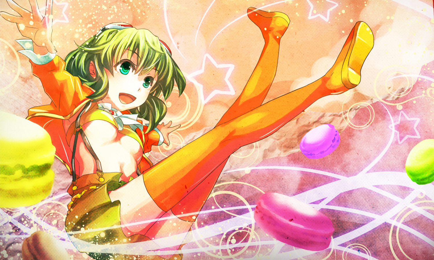 cake, food, gumi, k2pudding, stars, vocaloid