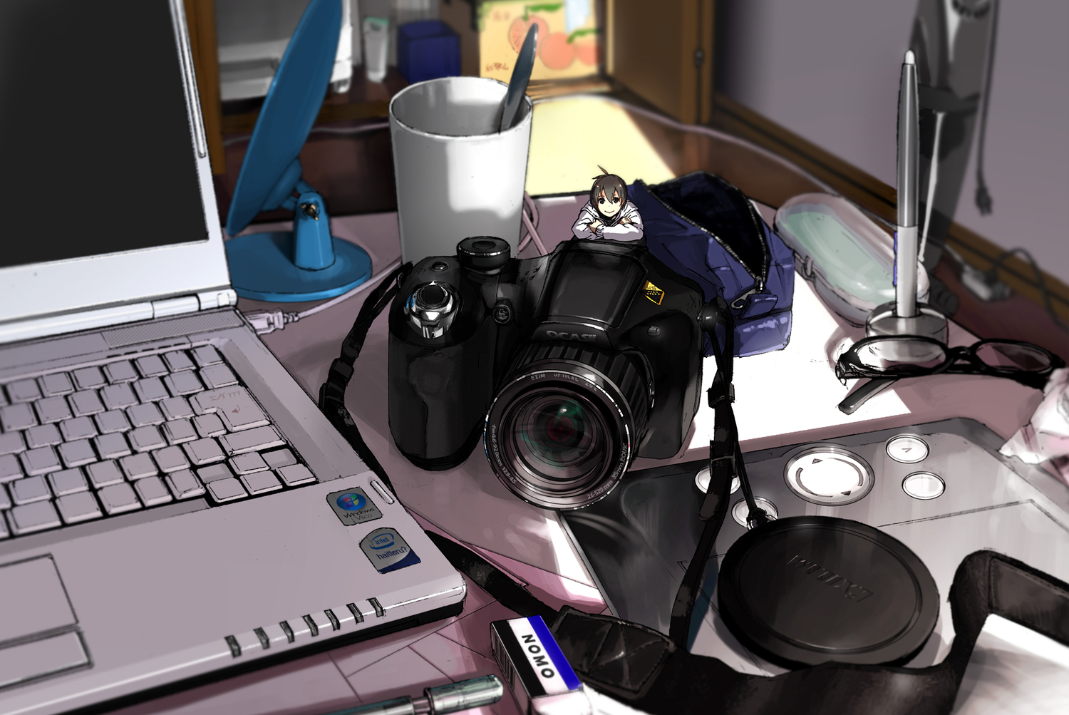 camera, computer, kurono-kuro, original