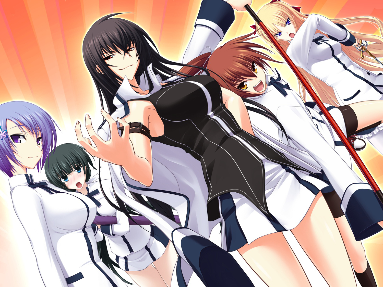 christiane_friedrich, game_cg, kawagishi_keitarou, kawakami_kazuko, kawakami_momoyo, maji_de_watashi_ni_koi_shinasai!, mayuzumi_yukie, minato_soft, school_uniform, shiina_miyako, weapon