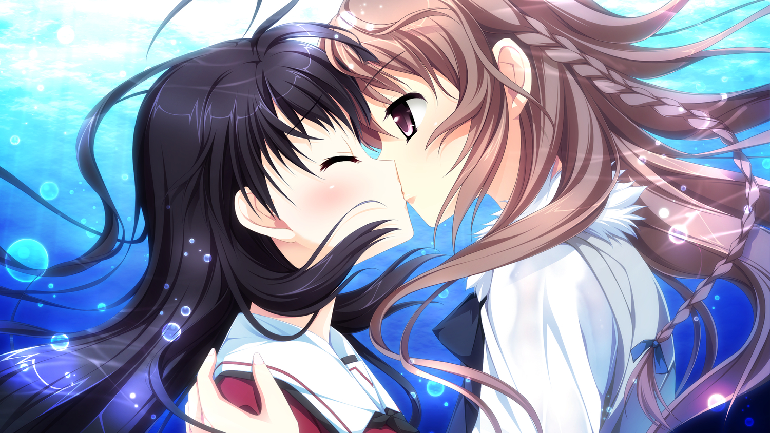 game_cg, karasuma_shizuku, kimishima_ao, miyama_mizuki, otome_ga_tsumugu_koi_no_canvas